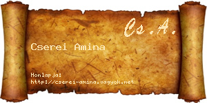 Cserei Amina névjegykártya